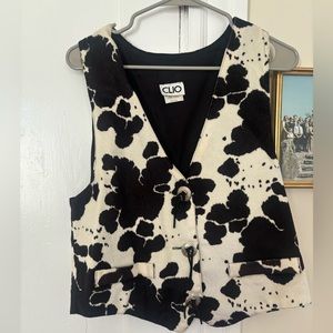 CLIO • 90s Cow Print Vest
